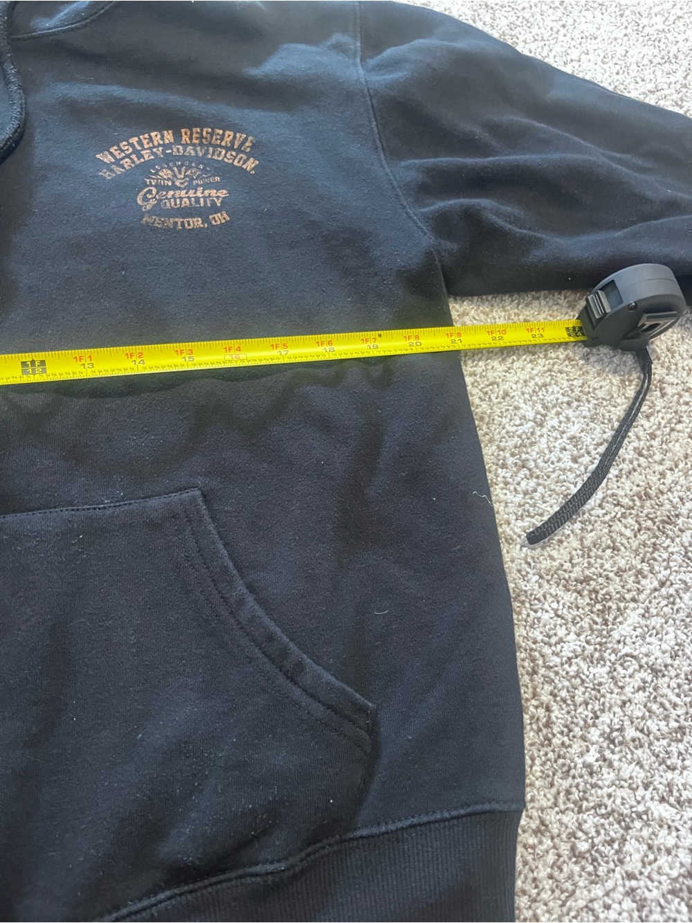 Harley-Davidson Western Reserve Mentor OH Full Zip Hoodie Black Large - Picture 7 of 10